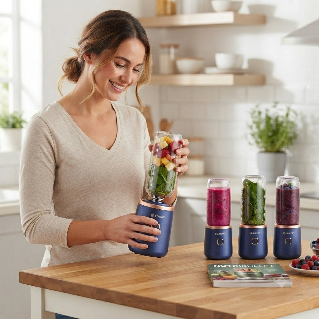 Batidora Portátil USB 400ml – Licuadora de Viaje para Smoothies y Batidos