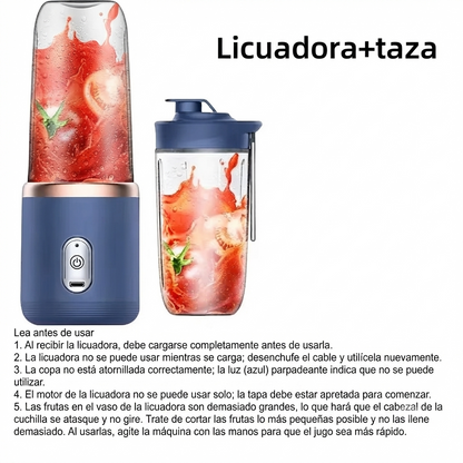 Batidora Portátil USB 400ml – Licuadora de Viaje para Smoothies y Batidos
