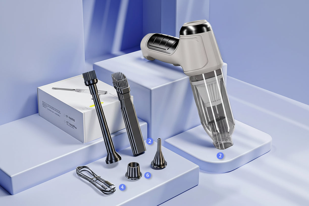 Car Vacuum Cleaner 95000PA Strong Suction Handheld Wireless Vacuum Cleaner for Car Household Portable Vacuum Cleaner Blower